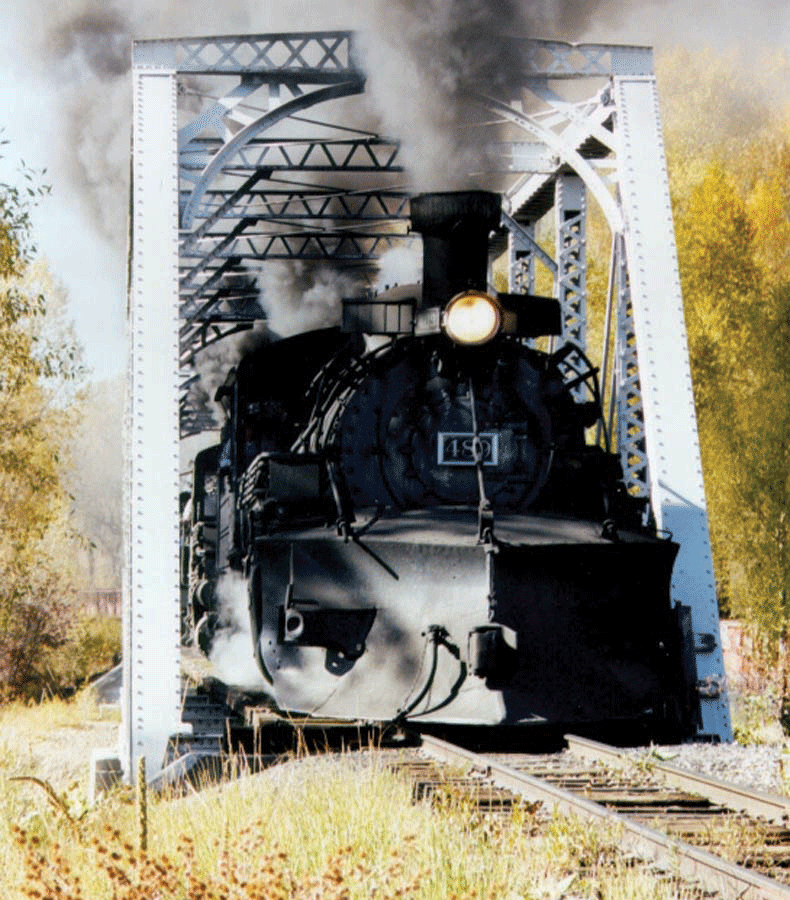 Engine 489 Crossing the Chama River